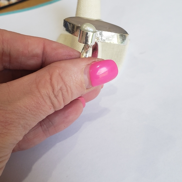 Handmade Chalcedony Peral Gem 925 Ring - Picture 9 of 11